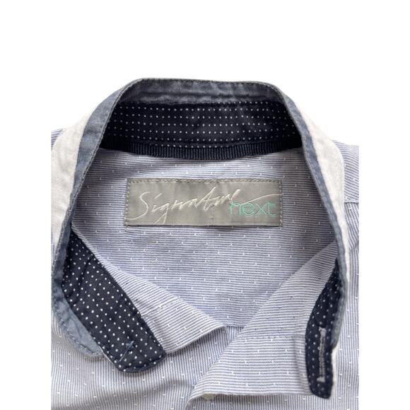 Next Blue Short Sleeve Button Down Shirt Size 5y - Picture 4 of 5